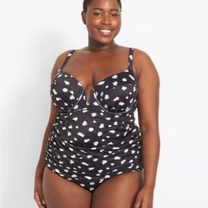 New Plus Swimsuit Tankini Set Lane Bryant Swim Cacique Animal Print 42C 20